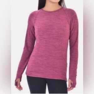 Spyder Women's Long-Sleeve Heather Raspberry Performance Top